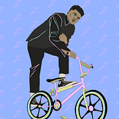 Biking illustration. Projekt z dziedziny R, sunek c, frow, Projektowanie postaci, Projektowanie graficzne, Trad, c, jna ilustracja i Pattern design użytkownika Sandra Lopez Garcia - 02.02.2021