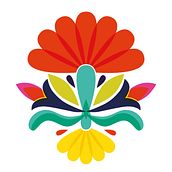 Scandinavian Folk Flower. Traditional illustration project by Vanessa Binder - 01.02.2021