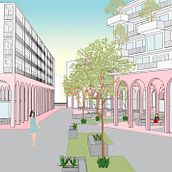 Ilustración Proyecto Cuore. Architecture, and Traditional illustration project by Pablo Rodriguez - 12.04.2020