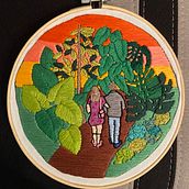 Meu projeto do curso: Introdução ao bordado botânico. Embroider project by Carlota - 02.02.2021