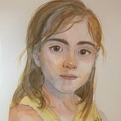 Mi Proyecto del curso: Retrato artístico en acuarela. Un progetto di Pittura ad acquerello di tmoline - 05.02.2021