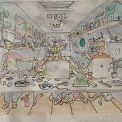 My Colleagues at work. Traditional illustration project by satyachander2020 - 02.04.2021