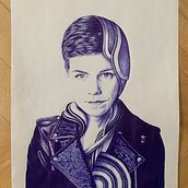 My project in Realistic Portraits with Pen course. Drawing project by Veronika Timura - 02.03.2021