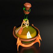 Bodegón de estante de boticario: Modelado cartoon de bodegones con Maya. 3D project by rojico_lu - 02.03.2021