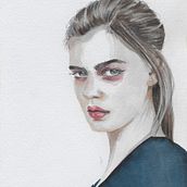 Mein Kursprojekt: Aquarellporträt mit fotografischem Vorbild. Watercolor Painting project by uly - 02.04.2021