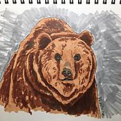 Grizzly bear. Artistic Drawing project by Jen S - 01.23.2021