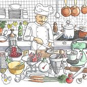 My project in Creative Sketching: Fill Your Illustrations with Life and Detail course - my imaginary kitchen scene . Drawing & Ink Illustration project by Peggy Schenk - 02.04.2021