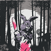 Chain Saw Bunny - Poster . % Sérgio Veterano tarafından hazırlanan Markalaşma ve Kimlik, Geleneksel illüstras, Ve on projesi - 01.01.2021