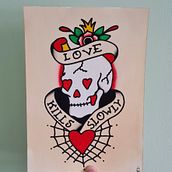 American Traditional Valentines . Un projet de Peinture acr, lique , et Conception de tatouage de alex_ty - 05.02.2021