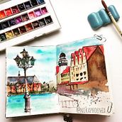 Kaliningrad. Een project van Aquarelschilderen van Вероника Шабанова - 06.02.2021