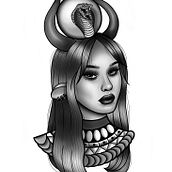 My first female portrait on procreate . Un progetto di Illustrazione tradizionale di Rebekah Ward - 06.02.2021