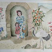 Mira, ¡una grulla! . Traditional illustration project by Ana Delgado - 02.06.2021