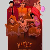 Hamlet poster. Projekt z dziedziny Trad, c i jna ilustracja użytkownika ohad givaty - 06.02.2017