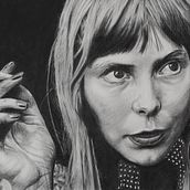 Joni Mitchell. Drawing, and Portrait Drawing project by Toby Mandelman - 02.06.2021