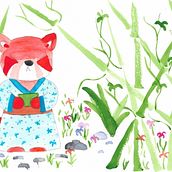 Meu projeto do curso: Ilustração em aquarela com influência japonesa. Artesanato, Ilustração botânica, Ilustração infantil, Pintura em aquarela, e Tingimento têxtil projeto de Clara Cunha - 06.02.2021