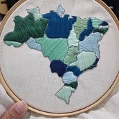 Teoria das Cores: Brasil. Embroider project by Marina Alves - 02.11.2021