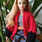 Cardigan Pequeño (Barbie). Tecido projeto de Johana Leal - 07.02.2021