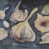 Garlic!. Watercolor Painting project by dianequinn555 - 02.18.2021