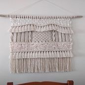 Mi Proyecto del curso: Introducción al macramé: creación de un tapiz decorativo. Macramé project by Inma RL - 02.14.2021