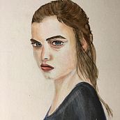 Mi Proyecto del curso: Retrato en acuarela a partir de una fotografía. Fine Arts project by Maria Lopez - 02.07.2021