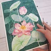Mi Proyecto del curso: Técnicas de acuarela en negativo para ilustración botánica. Fine Arts project by Melina Montú - 02.07.2021