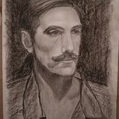 My project in Realistic Portraits Using Charcoal course: My first try to draw a portrait :). Een project van  Tekening van yuliya_lavlinskaya - 08.02.2021