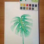 Meu projeto do curso: Aquarela botânica para estampados Ein Projekt aus dem Bereich Traditionelle Illustration, Botanische Illustration, Aquarellmalerei und Musterdesign von Monalisa Teixeira - 08.02.2021