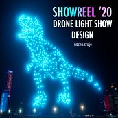 Drone Light Show Design - Showreel 2020. Projekt z dziedziny 3D, Animacje 3D,  Projektowanie 3D, W, darzenia i Kino, film i telewizja użytkownika Nacho Cruje Design - 08.02.2021