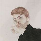 Mi Proyecto del curso: Retrato en acuarela a partir de una fotografía. Fine Arts, and Sketching project by Kristín Sigurðardóttir - 02.08.2021