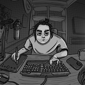 Work from home. Digital Illustration project by John Vytiaco - 11.08.2020