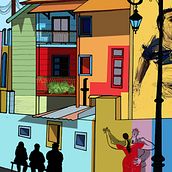 Mi Proyecto: CAMINITO, Buenos Aires, Argentina.. Architectural Illustration project by Wanda Lopez - 02.09.2021