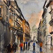 My project in Urban Landscapes in Watercolor course. Un projet de Aquarelle de Wolfgang Scherzer - 09.02.2021