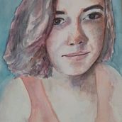 Mi Proyecto del curso: Retrato artístico en acuarela. Fine Arts project by Monica Caprino - 02.10.2021