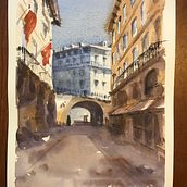 My project in Architectural Illustration with Watercolor course. Watercolor Painting project by di_bach - 02.10.2021
