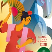 Imagen gráfica para el Dia de Andalucía del Ayuntamiento de Hospitalet. Design, Poster Design, and Traditional illustration project by Núria Frago - 02.10.2021
