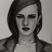 Retrato de Emma Watson. Un progetto di Disegno di ritratti di Isi RM - 10.02.2021