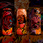 Packaging: Energizantes Garra. Traditional illustration, Packaging, and Advertising project by Carlos Nicolás Retis Cáceres - 02.11.2021