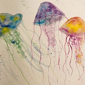 Medusas. Watercolor Painting project by Nicole - 02.11.2021
