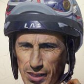 Oleo sobre Bastidor de el Jockey Chupino. Portrait Drawing, Painting, and Oil Painting project by Maximiliano Bagnasco - 02.11.2021