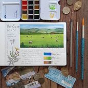 Mi Proyecto del curso: Camino a Machu Picchu. Drawing, and Watercolor Painting project by Yoannis Domínguez - 02.11.2021