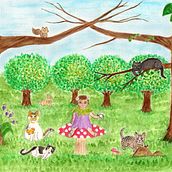 Decoração. Decoration, Traditional illustration, Children's Illustration, Painting, Watercolor Painting, Fine Arts, Acr, and lic Painting project by Sandra Reis - 02.11.2021