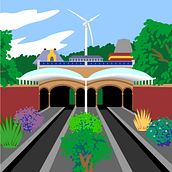 Crystal Palace Energy Garden. Design, and Digital Illustration project by Liam O'Brien - 09.21.2015