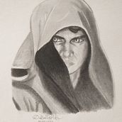 Mi proyecto con lo aprendido, retrato de Anakin Skywalker.. Portrait Drawing project by dilanleandropineda - 02.12.2021