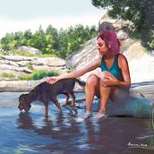Río. Painting, and Digital Painting project by Silvia Barba Peiró - 08.25.2020