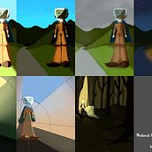 Medieval Astronaut Lighting Studies. Un progetto di Character design e Pittura digitale di Aaron Mitchell - 12.02.2021