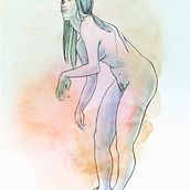 Nude line drwaing. Een project van Digitaal schilderij van Frank - 12.02.2021