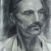 Realistic charcoal portrait. Traditional illustration, and Portrait Drawing project by herbie_met_het - 02.13.2021