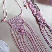 Meu projeto do curso: Joalheria com macramê. Un proyecto de Artesanía, Crochet, Diseño, Diseño de complementos y Macramé de soniacoelho - 13.02.2021