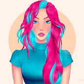 Mi Proyecto del curso: Retrato de personajes femeninos con Procreate. Un projet de Illustration numérique de p_vaniria - 13.02.2021