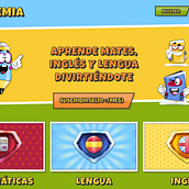 Superdemia, academia de repaso de matemáticas, lengua e inglés para peques de primariaNuevo proyecto. Un proyecto de Br, ing e Identidad, Desarrollo Web y Diseño Web de Rosa Suñé Barniol - 20.05.2020